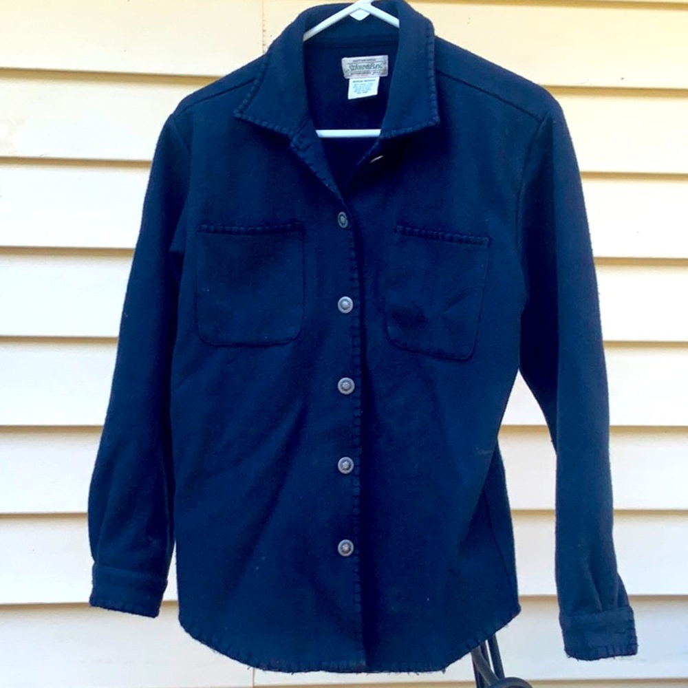 St. John’s Bay medium, wool, nylon jacket. Navy blue